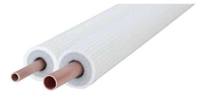 Tube cuivre pré-isolé 1/4'+5/8' - 20mtr/rol